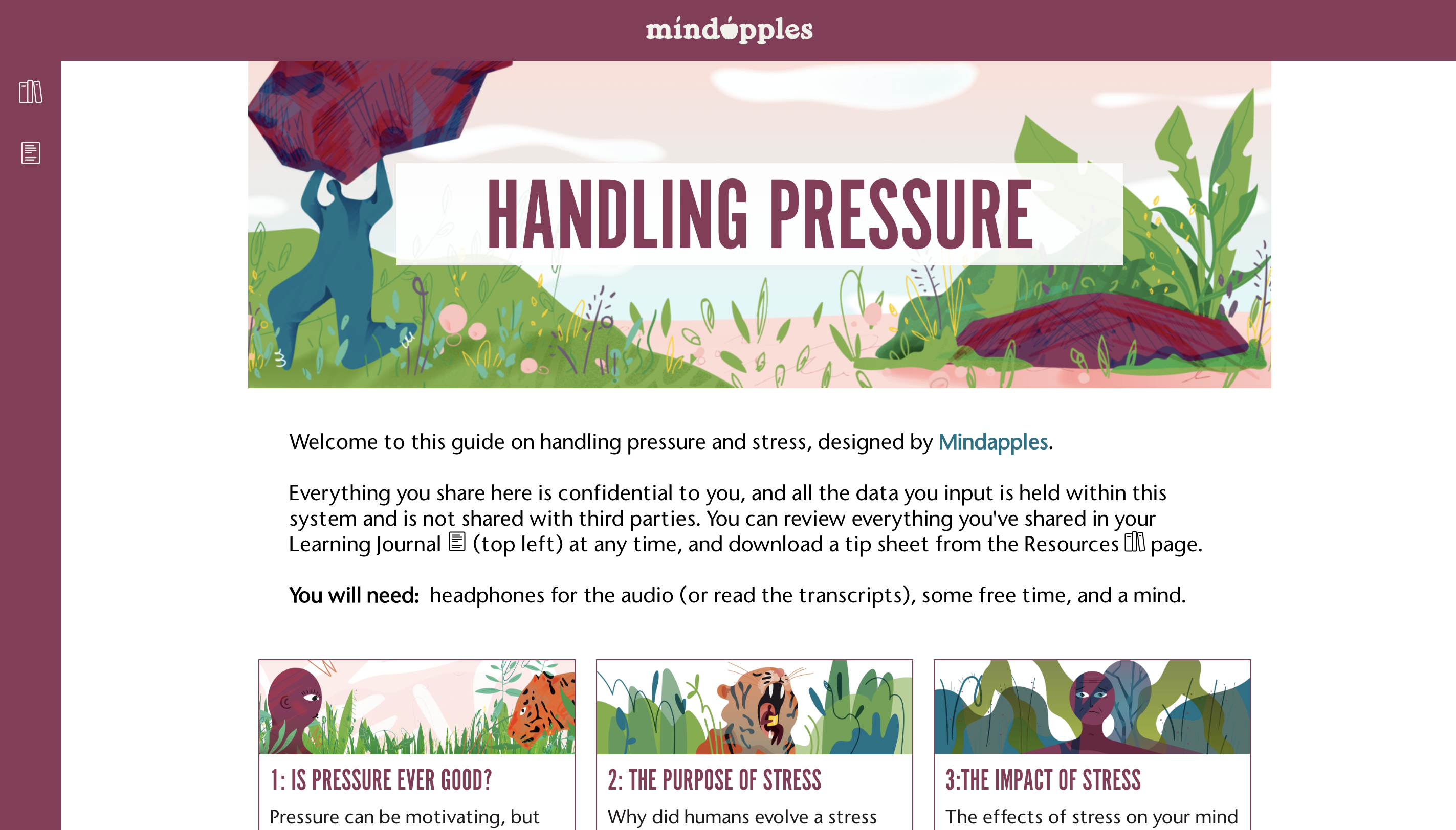 Mindapples Interactive Wellbeing Course — Handling Pressure